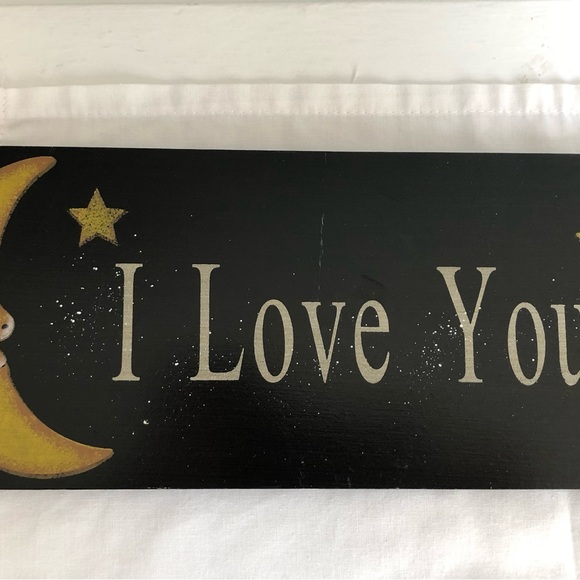 🌙💕I Love You To The Moon and Back Wood Sign - Picture 4 of 7